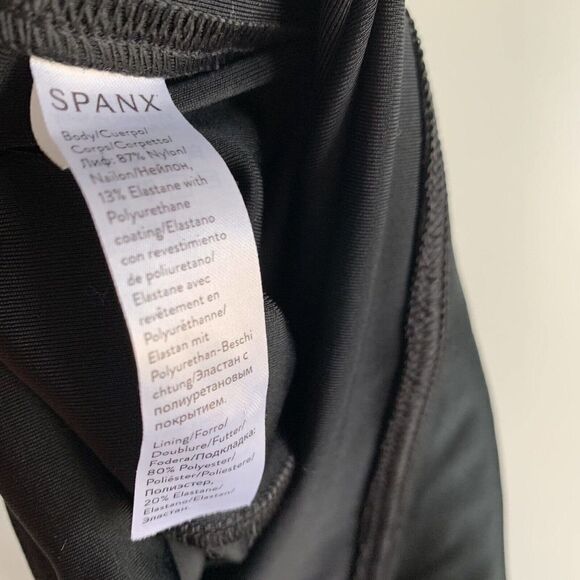 SPANX Faux Leather Shiny Leatherette LEGGINGS-BLACK #2437-Size small - Picture 6 of 6